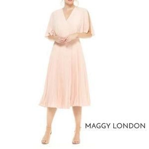 [maggylondon] ice pink accordion skirt dress, size 6